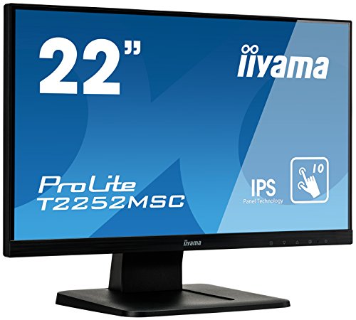 iiyama ProLite T2252MSC-B1 - LED monitor - 22" (21.5" viewable) - touchscreen - 1920 x 1080 Full HD (1080p) @ 60 Hz - IPS - 250 cd/m - 1000:1 - 7 ms - HDMI, VGA, DisplayPort - speakers - black