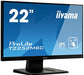 iiyama ProLite T2252MSC-B1 - LED monitor - 22" (21.5" viewable) - touchscreen - 1920 x 1080 Full HD (1080p) @ 60 Hz - IPS - 250 cd/m - 1000:1 - 7 ms - HDMI, VGA, DisplayPort - speakers - black