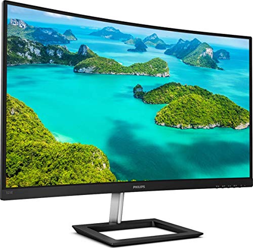 Philips E-line 325E1C - LED monitor - curved - 32" (31.5" viewable) - 2560 x 1440 QHD @ 75 Hz - VA - 250 cd/m - 3000:1 - 4 ms - HDMI, VGA, DisplayPort - textured black