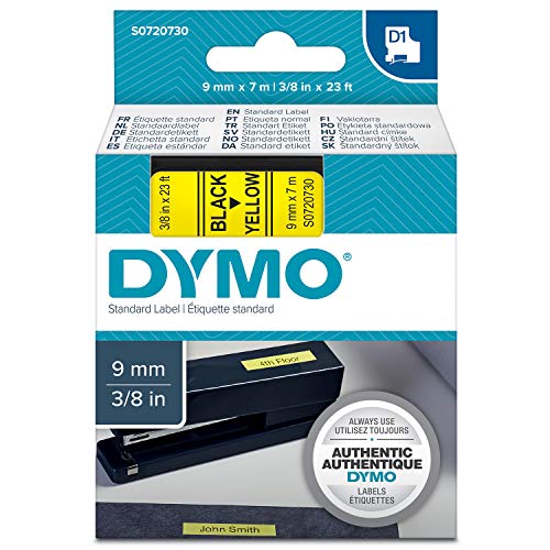 Best Value Dymo D1 Tape for Electronic Labelmakers 9mmx7m Black on Yellow Ref 40918 S0720730