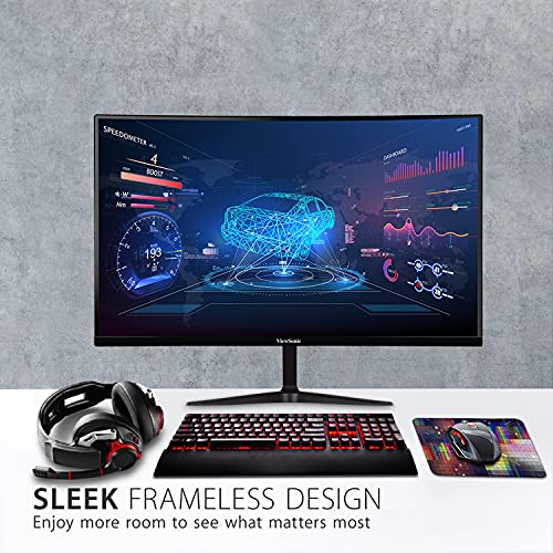 Viewsonic VX2718-2KPC-MHD - Gaming - LED monitor - curved - 27" - 2560 x 1440 QHD @ 165 Hz - VA - 250 cd/m? - 4000:1 - 1 ms - HDMI, DisplayPort - speakers