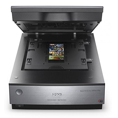 Perfection V850 Pro scanner A4 with Epson ReadyScan LED technology, 2 sets of film holders, transparent embedded player (up to 8x10 "), 6400x9600 dpi (4800x9600 on reflective), Dual Lens System, Anti Reflection Coating, Super Mirror Reflection, 4.0 Dmax, 16-bit color, Digital ICE, SilverFast SE Plus 8, Epson Copy Utility, Epson Event Manager, Epson Scan, X-Rite i1 Scanner, I / F USB 2.0, WIN / Mac, warranty document, 12 months service