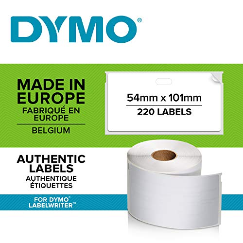 Shipping/name badge adhesive labels - white - 54 x 101 mm - 220 label(s) ( 1 roll(s) x 220 ) - for DYMO LabelWriter 320, 330, 330 Turbo, 400, 400 Duo, 400 Turbo, 400 Twin Turbo - S0722430