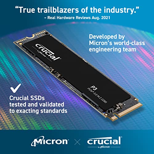 Crucial P3 - SSD - 500 GB - internal - M.2 2280 - PCIe 3.0