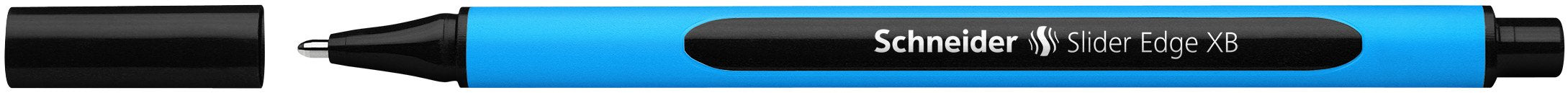 Best Value Schneider 152201 Ballpoint Pen Slider Edge with Cap XB Black Barrel Colour: Cyan-Black Pack of 10