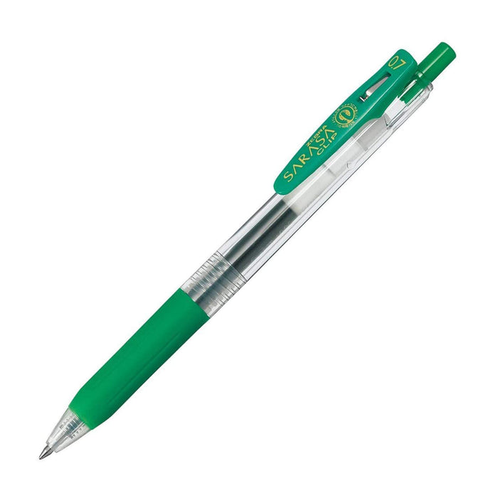 Zebra Sarasa Clip Eco Gel Pen Medium Point Green (Pack 12) 14325