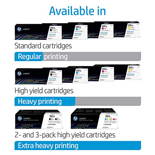 HP 201X - CF400X - 1 x Black - Toner cartridge - High Yield - For Color LaserJet M277dn, M277dw, Color LaserJet Pro M252dn, M252dw, M252n, M277dw, M277n