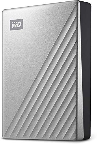 WD My Passport Ultra for Mac WDBPMV0040BSL - Hard drive - encrypted - 4 TB - external (portable) - USB 3.0 (USB-C connector) - 256-bit AES - silver