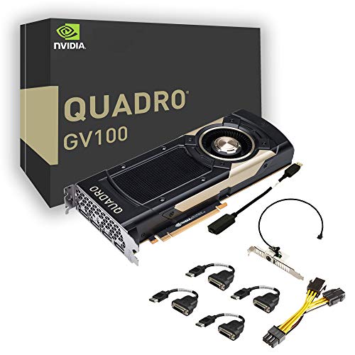 NVIDIA Quadro GV100 - Graphics card - Quadro GV100 - 32 GB HBM2 - PCIe 3.0 x16 - 4 x DisplayPort - Adapters Included