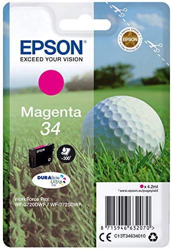 Epson 34 - 4.2 ml - magenta - original - ink cartridge - for WorkForce Pro WF-3720, WF-3720DWF, WF-3725DWF