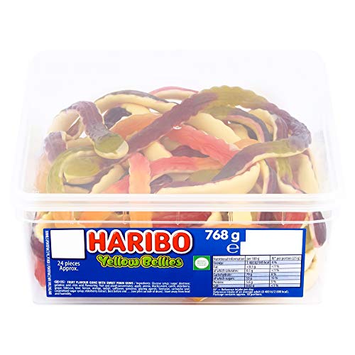 Best Value Haribo Yellow Belly Giant Snakes (Tub of 24)