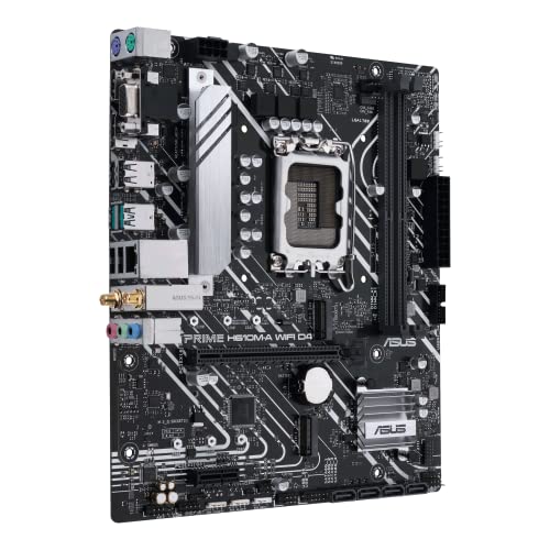 ASUS PRIME H610M-A WIFI D4 - Motherboard - micro ATX - LGA1700 Socket - H610 Chipset - USB 3.2 Gen 1, USB 3.2 Gen 2 - Gigabit LAN, Wi-Fi, Bluetooth - onboard graphics (CPU required) - HD Audio (8-channel)