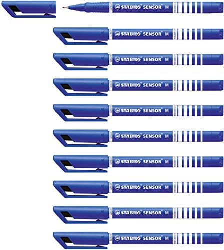 Best Value Fineliner - STABILO SENSOR M Box of 10 Blue