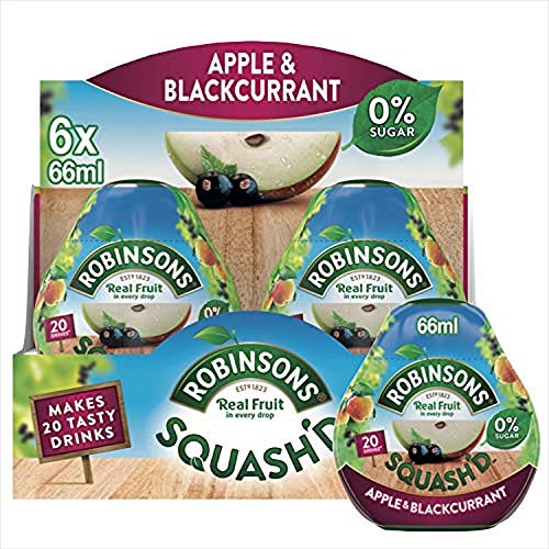 Robinsons Squashed Apple and Blackcurrant Squash 66ml (Pack 6) 402041