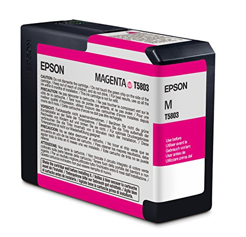 Best Value Epson Ink Cartridge 80 ml, Magenta T5803, Genuine, Amazon Dash Replenishment Ready