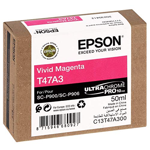 Epson Vivid Magenta T47A3 Pro10 Ink Cart 50Ml