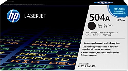 HP 504A - CE250A - 1 x Black - Toner cartridge - For Color LaserJet CM3530 MFP, CM3530fs MFP, CP3525, CP3525dn, CP3525n, CP3525x