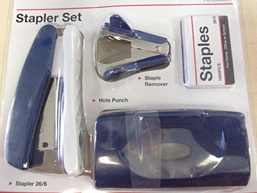 Best Value Hainenko Stapler and Punch Set - Blue