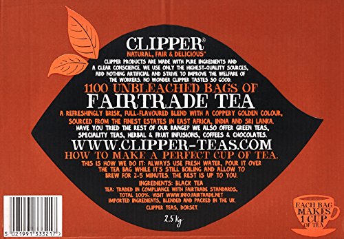 Best Value Clipper Fairtrade Everyday One Cup Tea Bags (1100 Bags)