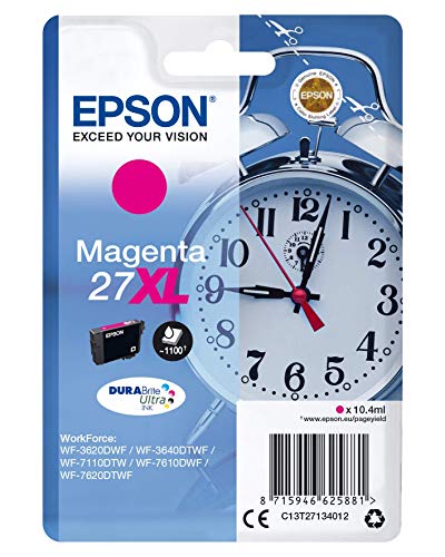 Epson 27XL - 10.4 ml - XL - magenta - original - ink cartridge - for WorkForce WF-3620, WF-3640, WF-7110, WF-7210, WF-7610, WF-7620, WF-7710, WF-7715, WF-7720