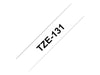 Best Value Brother TZe-241 Labelling Tape Cassette, 18 mm (W) x 8 m (L), Laminated, Brother Genuine Supplies - Black on White