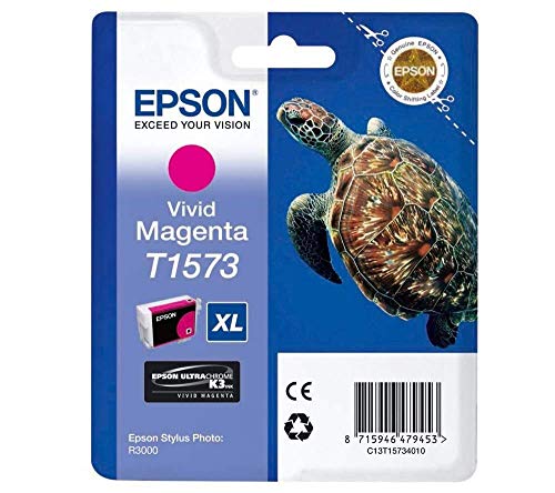 Epson T1573 - 25.9 ml - vivid magenta - original - blister - ink cartridge - for Stylus Photo R3000