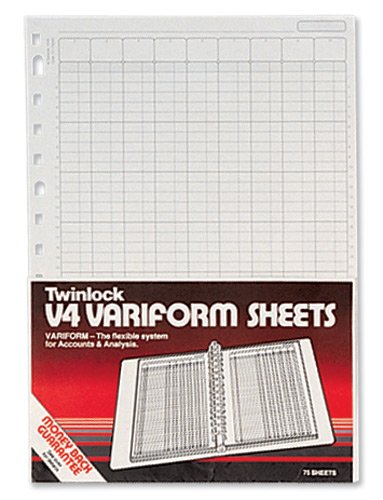 Best Value Rexel Twinlock Variform V4 Cash Refill Sheets 7 Columns (75 sheets)