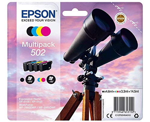 Best Value EPSON C13T02V64010 Inkjet Cartridge, Black/Yellow/Magenta/Cyan, Pack of 4