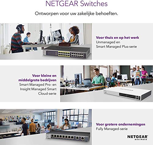 NETGEAR GS348PP - Switch - unmanaged - 48 x 10/100/1000 (24 PoE+) - desktop, rack-mountable - PoE+ (380 W)