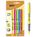 Best Value BIC Highlighter Grip Pens - Assorted Colours, Wallet of 5