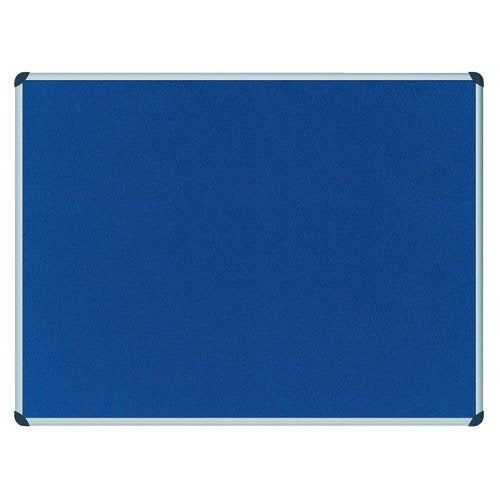 Best Value Felt Noticeboard Aluminium Frame 1800 x 1200 mm - Blue