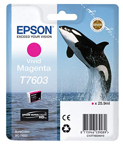 Epson T7603 - 26 ml - vivid magenta - original - blister - ink cartridge - for SureColor P600, SC-P600