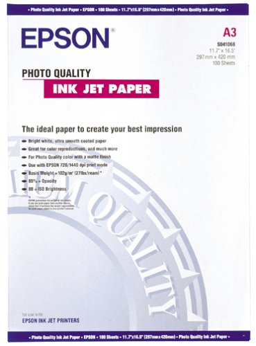 Epson Photo Quality - Matte coated paper - A3 (297 x 420 mm) - 102 g/m2 - 100 sheet(s)