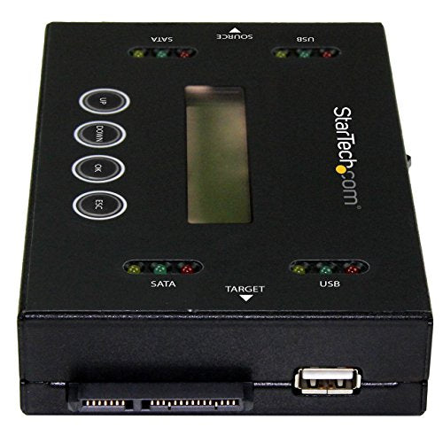 StarTech.com SU2DUPERA11 Drive Duplicator and Eraser for USB Flash Drives and 2.5/3.5 Inch SATA SSDs/HDDs- 1:1 Duplication Plus Cross-Interface, Standalone