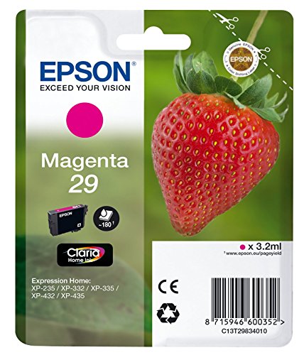 Epson 29 - 3.2 ml - magenta - original - blister - ink cartridge - for Expression Home XP-245, 247, 255, 257, 332, 342, 345, 352, 355, 435, 442, 445, 452, 455