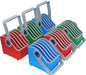 LocknCharge LNC10018 5 Slot 11 Inch Small Plastic Device Basket Set of 6 2 x Blue 2 x Green 2 x Red