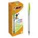 Best Value BIC Cristal Fun Ballpoint Pens Wide Point (1.6 mm) - Lime Green, Box of 20