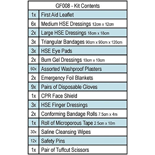 Best Value GF008 Premium First Aid Kit Refill, Medium