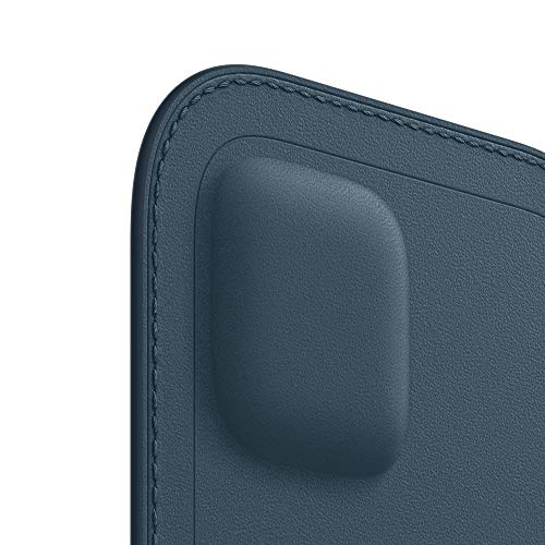 Apple Sleeve with MagSafe - Protective sleeve for mobile phone - leather - baltic blue - for iPhone 12 mini