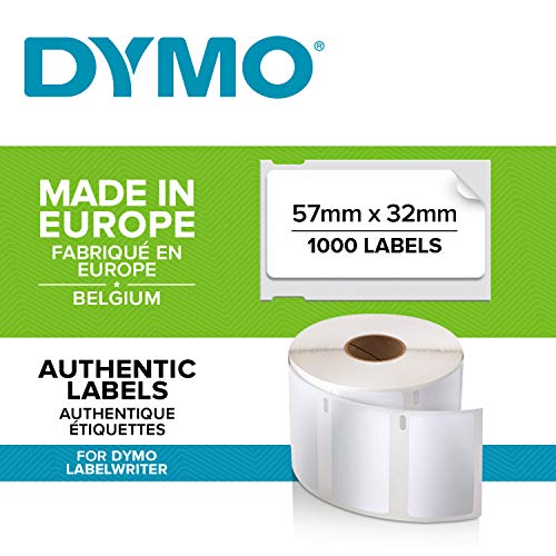 Best Value Dymo 57 mm x 32 mm LW Multi-Purpose Labels, Roll of 1000 Easy-Peel Labels, Self-Adhesive, for LabelWriter Label Makers, Authentic