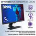 BenQ GW2480T - LED monitor - 23.8" - 1920 x 1080 Full HD (1080p) @ 60 Hz - IPS - 250 cd/m - 1000:1 - 5 ms - HDMI, VGA, DisplayPort - speakers - black