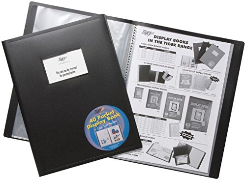 Best Value Tiger 300934 20 A3 Pocket Presentation Display Book - Black