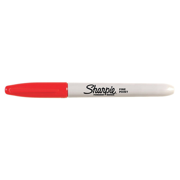 Best Value Sharpie Permanent Markers, Fine Tip, Red, Box of 12