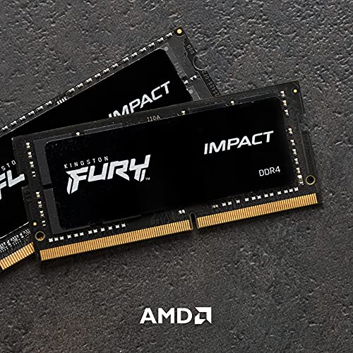 Kingston FURY Impact - DDR4 - kit - 32 GB: 2 x 16 GB - SO-DIMM 260-pin - 2666 MHz / PC4-21300 - CL16 - 1.2 V - unbuffered - non-ECC - black