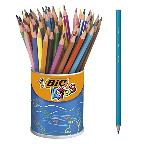 Best Value BIC Kids Evolution ECOlutions Colouring Pencils - 24 Assorted Colours, Tin Pot of 60