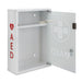 Best Value Reliance Medical White Alarmed AED Metal Wall Cabinet with Glass Door