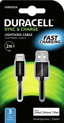 Duracell - Lightning cable - Lightning (M) to USB (M) - 2 m - for Apple iPad/iPhone/iPod (Lightning)