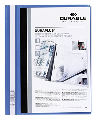 Best Value Durable Duraplus, Durable Film, HUNKE & Yoke Domestic Clear View Folders DIN A4Blue