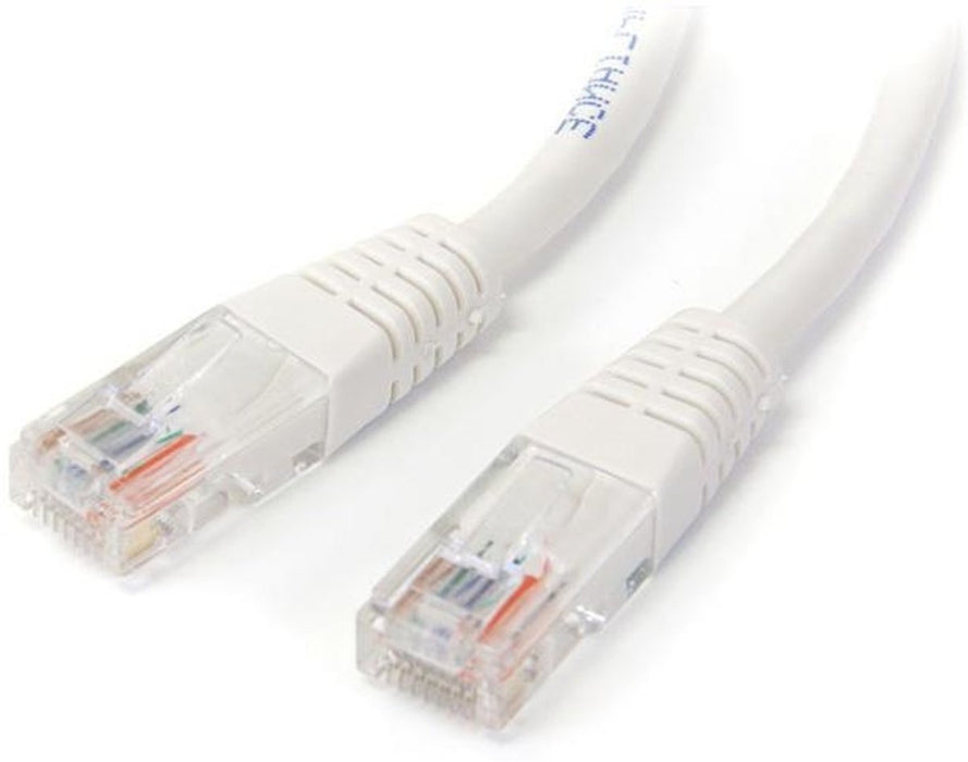 Best Value StarTech.com 15m Cat5e White Molded RJ45 UTP Cat 5e Patch Cable - 15 m Patch Cord (M45PAT15MWH)