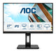 AOC 27P2Q - LED monitor - 27" - 1920 x 1080 Full HD (1080p) @ 75 Hz - IPS - 250 cd/m - 1000:1 - 4 ms - HDMI, DVI, DisplayPort, VGA - speakers - black